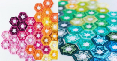 Noëlle Hexagon Flower Blanket Crochet