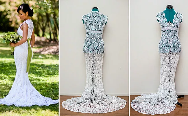 Lace Wedding Dress Crochet Pattern